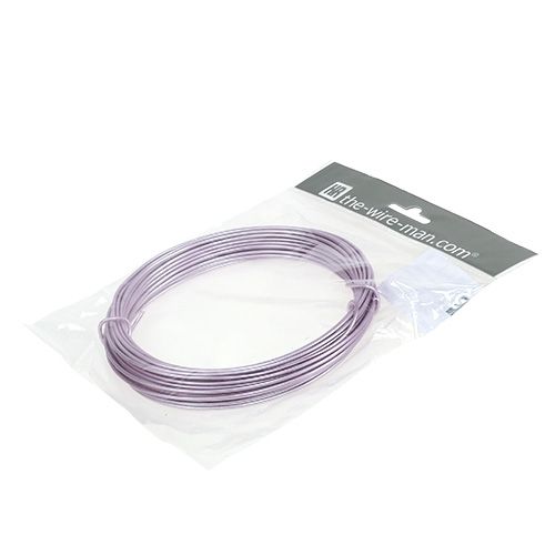 Floristik24 Hilo aluminio violeta pastel Ø2mm 12m