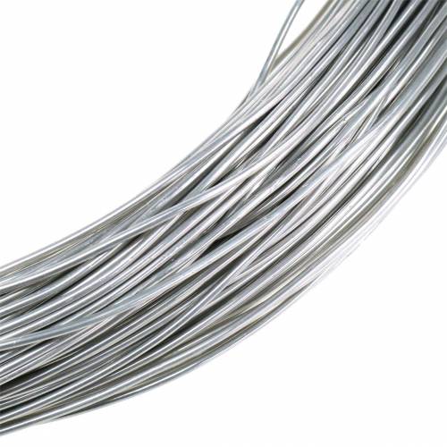 Floristik24 Alambre de aluminio Ø2mm plata 1kg