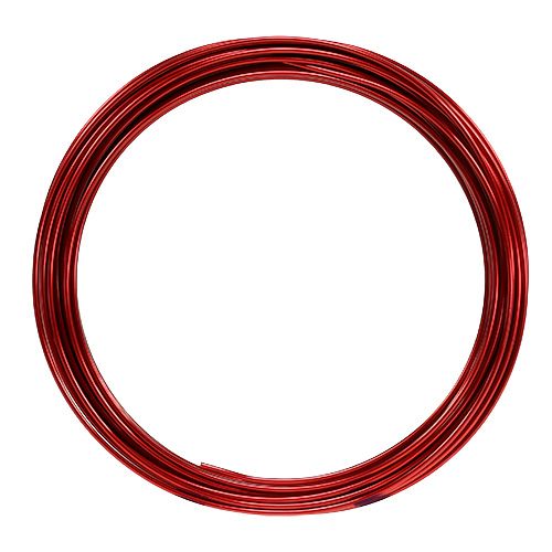 Floristik24 Alambre de aluminio 2mm 100g rojo