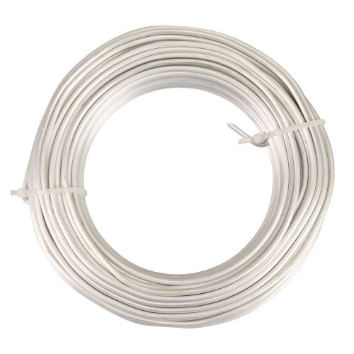 Floristik24 Alambre de aluminio alambre de aluminio 3mm alambre de joyería blanco-plata mate 500g