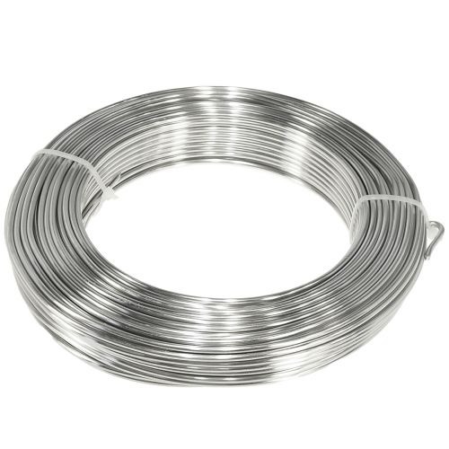 Floristik24 Alambre de aluminio alambre decorativo alambre artesanal plata Ø3mm 1kg