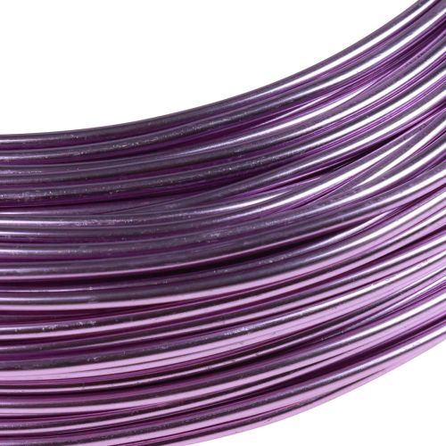 Artículo Alambre de aluminio violeta Ø2mm alambre para joyería lavanda redondo 500g 60m