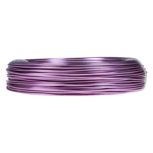 Artículo Alambre de aluminio violeta Ø2mm alambre para joyería lavanda redondo 500g 60m