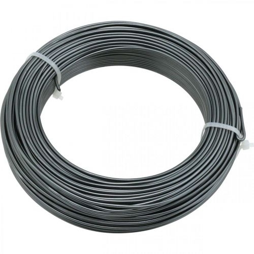Artículo Alambre de aluminio Ø2mm alambre deco antracita redondo 480g