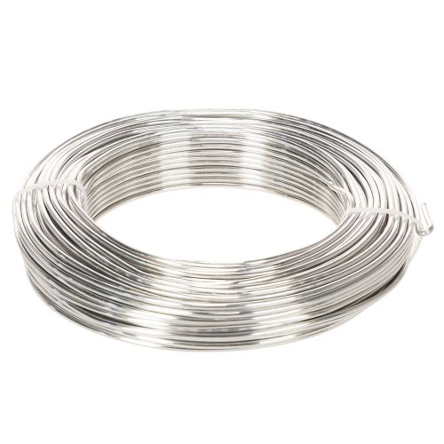 Alambre de aluminio, plateado, 3 mm, alambre para manualidades para proyectos creativos, 1 kg