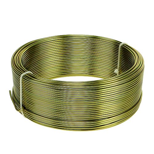 Floristik24 Alambre de aluminio Ø2mm verde oliva 500g (60m)