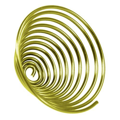 Floristik24 Caracol aluminio metal caracol dorado 2mm 120cm 2uds