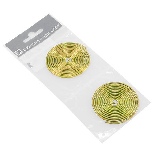 Floristik24 Caracol aluminio metal caracol dorado 2mm 120cm 2uds