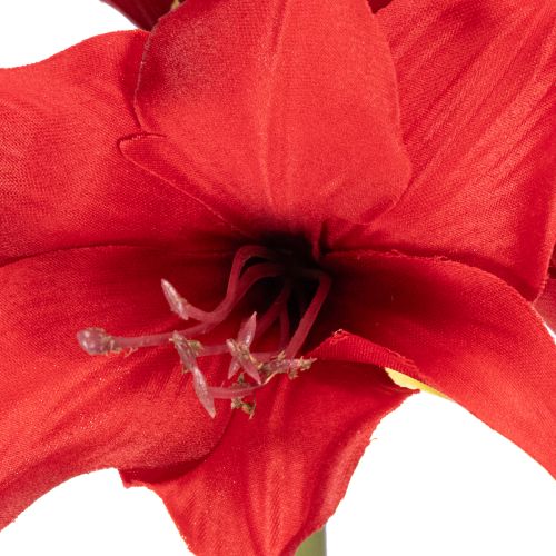 Flor artificial de amarilis roja con tallo, decoración floral para Navidad, 50 cm. | Floristik24.es
