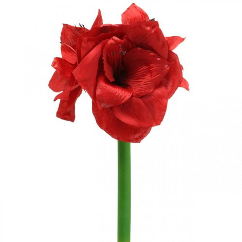  Amarilis flor de seda artificial roja con tres flores Al. 40  cm - comprar barato en línea