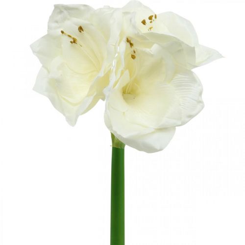 Floristik24 Flor artificial amaryllis white knight star decoración navideña H40cm