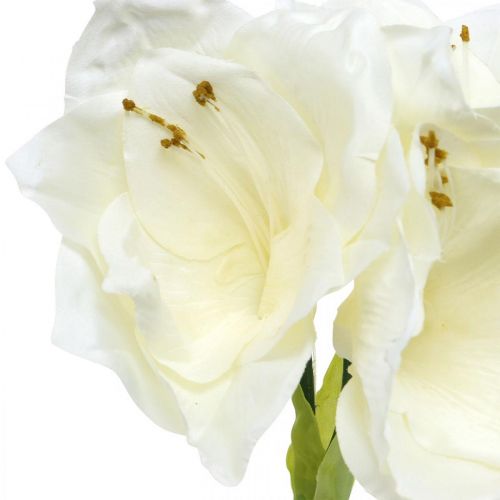 Floristik24 Flor artificial amaryllis white knight star decoración navideña H40cm