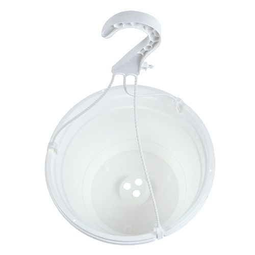 Artículo Cesta colgante de flores 25cm blanco