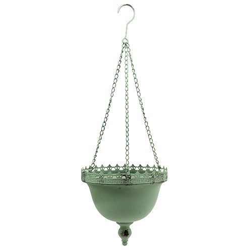 Floristik24 Cesta colgante colgante verde Ø23cm H21cm