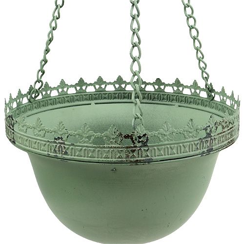 Floristik24 Cesta colgante colgante verde Ø23cm H21cm