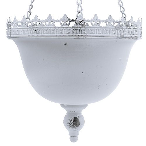 Floristik24 Lámpara colgante colgante blanca Ø23cm H21cm