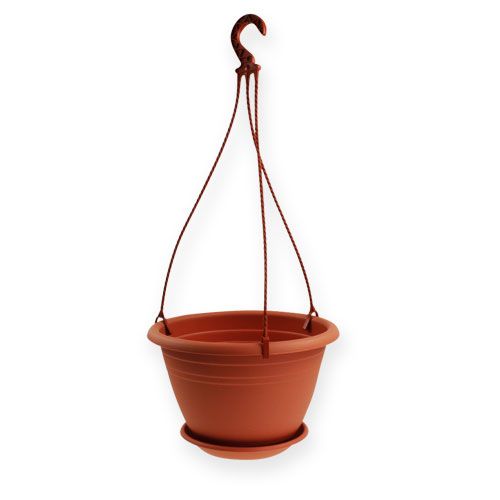 Cesta colgante Galicia Ø30cm terracota