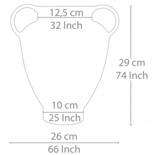 Floristik24 Ánfora aspecto antiguo para jarrón de plantación de metal decoración de jardín Al 29cm