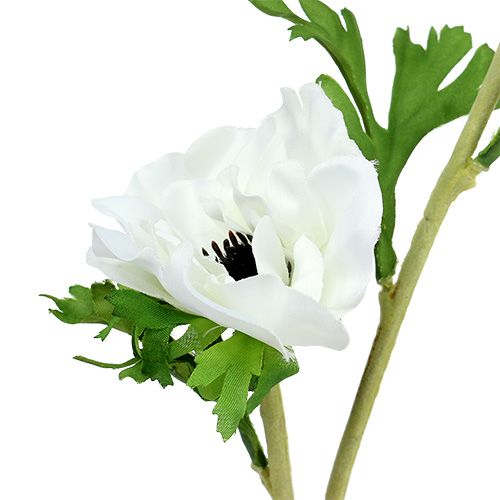 Floristik24 Anémona artificial blanca 6uds
