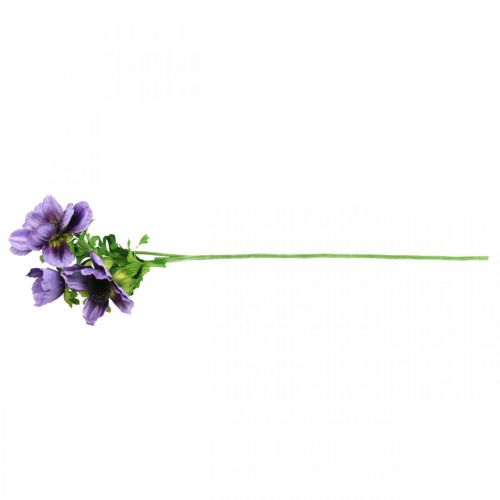 Floristik24 Anémona artificial, flor de seda, planta artificial con flores violeta L55cm