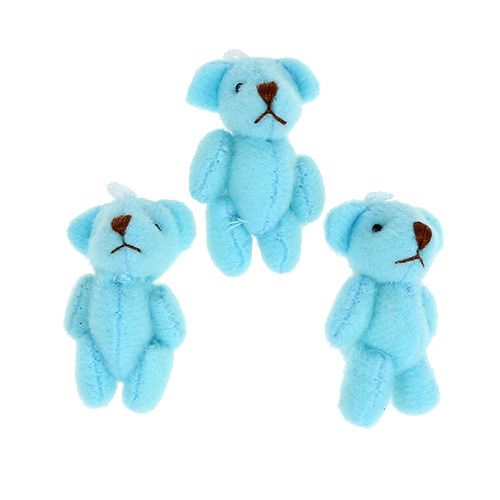 Artículo Colgante Oso Azul Claro 3,8cm 12pcs