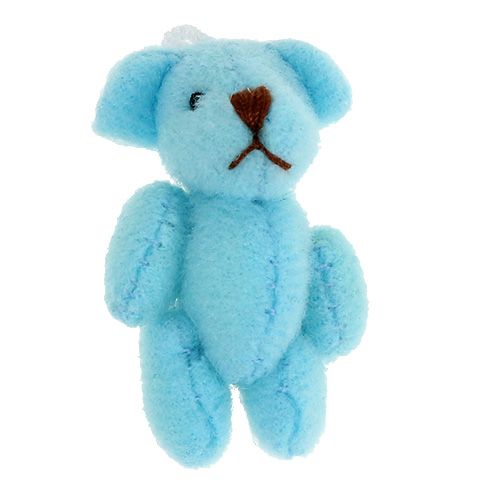 Artículo Colgante Oso Azul Claro 3,8cm 12pcs