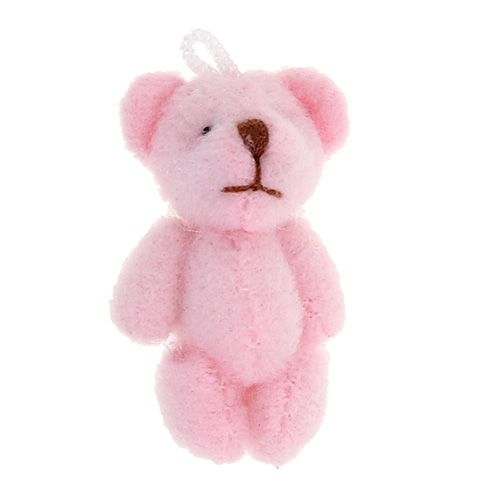 Floristik24 Colgante Bearchen Rosa 3,8cm 12pcs