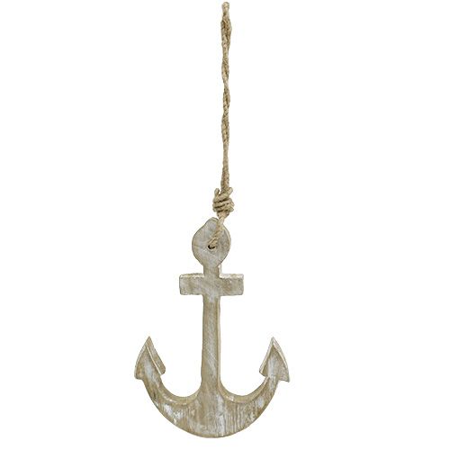 Floristik24 Juego de ancla de madera 8cm, 12cm, 18.5cm