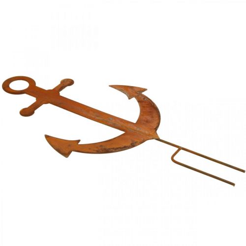 Floristik24 Ancla para enchufar, decoración de jardín marítimo, pátina de enchufe de metal H48cm