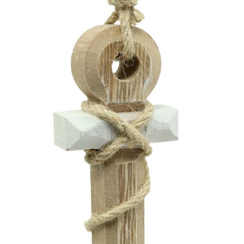 Floristik24 Ancla de madera natural 20cm x 14cm.