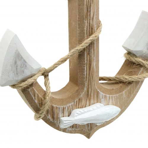 Floristik24 Ancla de madera natural 20cm x 14cm.