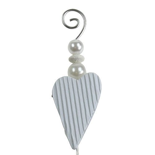 Floristik24 Chapas con corazón 12cm 16uds