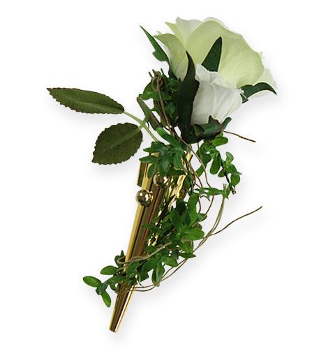 Floristik24 Alfiler de boda con imán, oro brillante 7cm