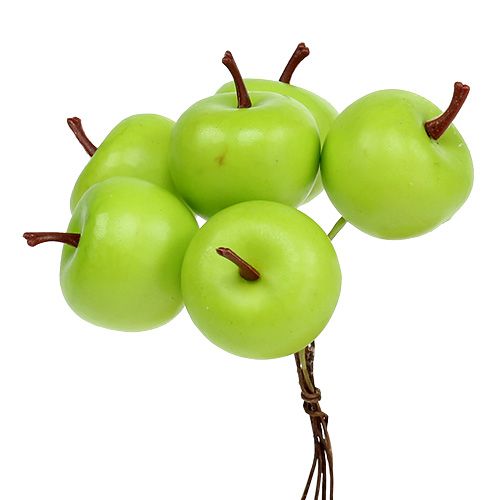 Floristik24 Manzana mini verde Ø3,5cm 36p