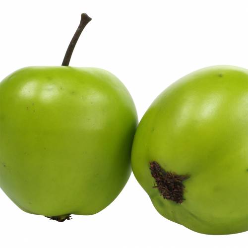 Artículo Fruta decorativa mini manzana artificial verde 4,5cm 24 piezas