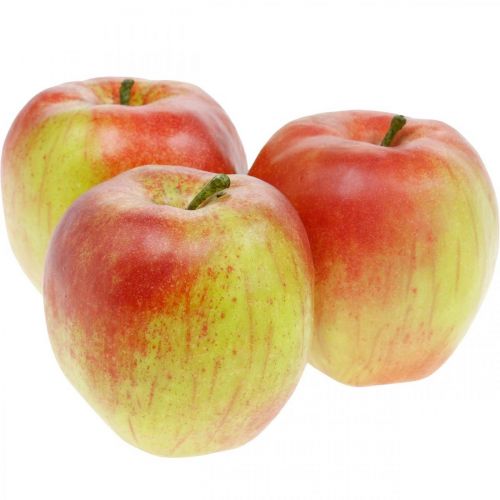 Floristik24 Manzana artificial, fruta decorativa Ø8cm 4pcs