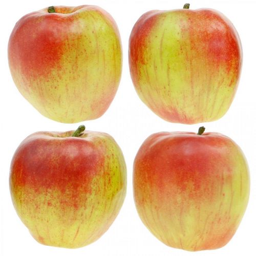 Floristik24 Manzana artificial, fruta decorativa Ø8cm 4pcs