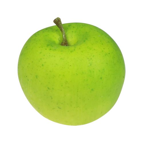 Floristik24 Manzana decorativa verde, fruta decorativa, chupete de comida Ø6,5cm