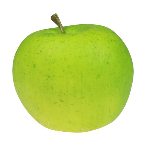 Floristik24 Manzana decorativa verde, fruta decorativa, chupete de comida Ø6,5cm