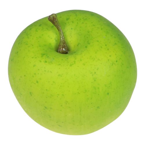 Floristik24 Manzana decorativa verde, fruta decorativa, chupete de comida Ø6,5cm