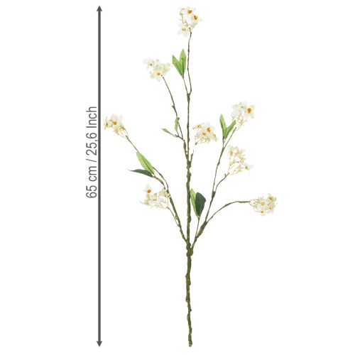 Artículo Rama de flor de manzano, rama de flores artificiales, blanca, 65 cm, 1 pieza