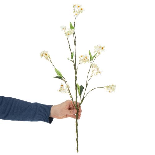 Artículo Rama de flor de manzano, rama de flores artificiales, blanca, 65 cm, 1 pieza