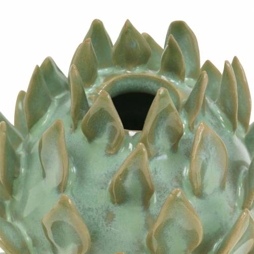 Floristik24 Florero decorativo arte shock cerámica verde Ø9.5cm H9cm