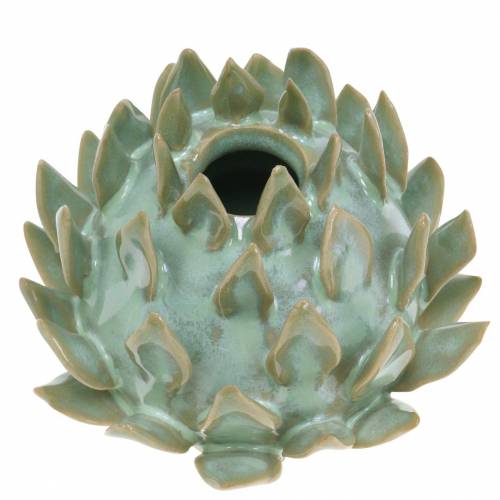 Floristik24 Florero decorativo arte shock cerámica verde Ø9.5cm H9cm