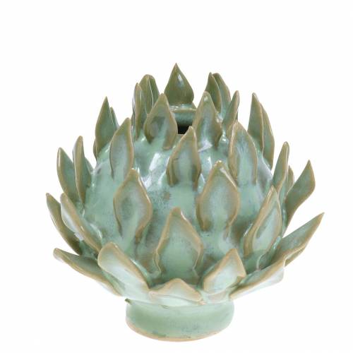 Florero decorativo arte shock cerámica verde Ø9.5cm H9cm