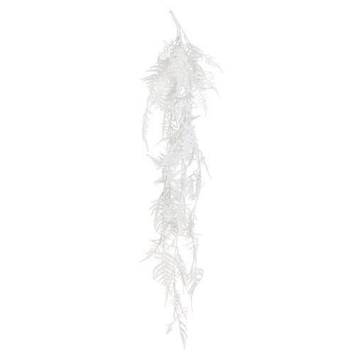Floristik24 Espárragos espárragos artificiales helecho blanco brillo decoración de invierno 105cm