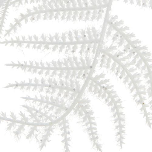 Floristik24 Espárragos espárragos artificiales helecho blanco brillo decoración de invierno 105cm