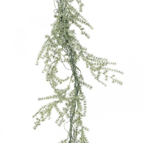 Floristik24 Guirnalda de espárragos artificiales blanco, gris percha decorativa 170cm