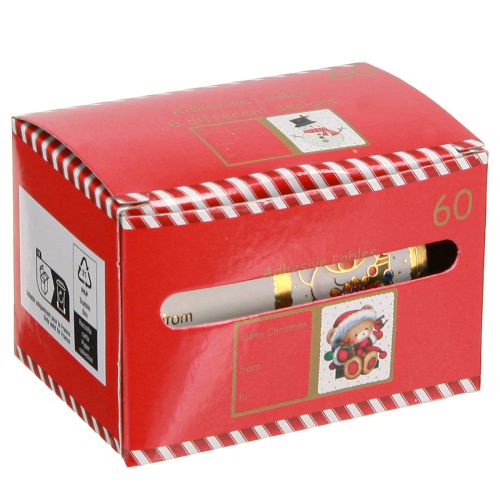 Artículo Pegatinas Etiquetas adhesivas de regalo de Navidad 5,5 cm 60 piezas
