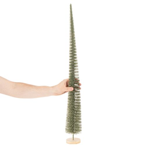 Árbol de Navidad artificial con base de madera para decoración navideña, 80 cm. | Floristik24.es